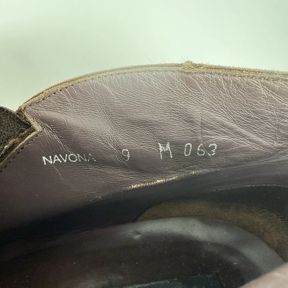 Mezlan Navona Suede Chukka Boots Mens 9 Brown Made in Spain Dress Casual Slip On